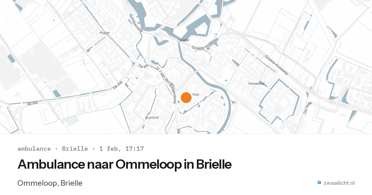 Ambulance naar Ommeloop in Brielle — 1 feb 2026