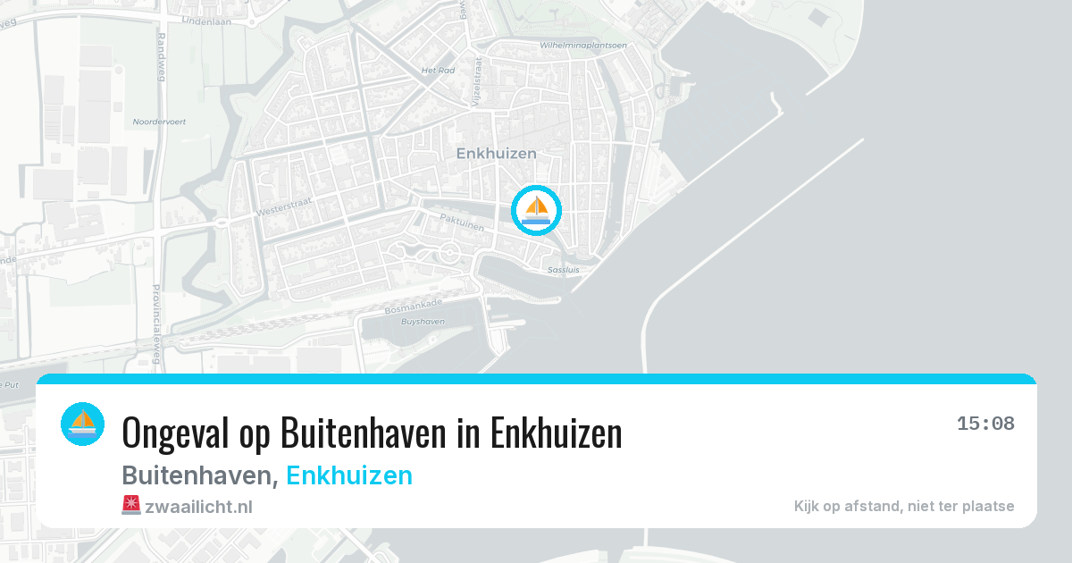Ongeval op Buitenhaven in Enkhuizen — 21 jun 2026