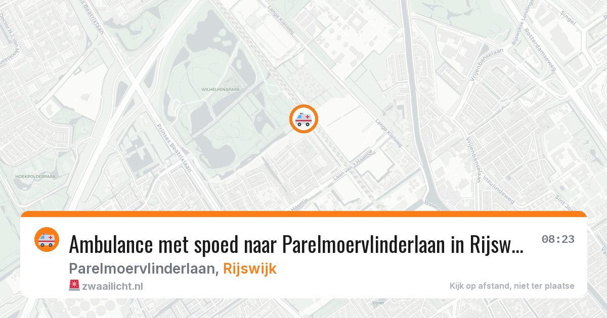 Ambulance met spoed naar Parelmoervlinderlaan in Rijswijk — 26 jun 2026