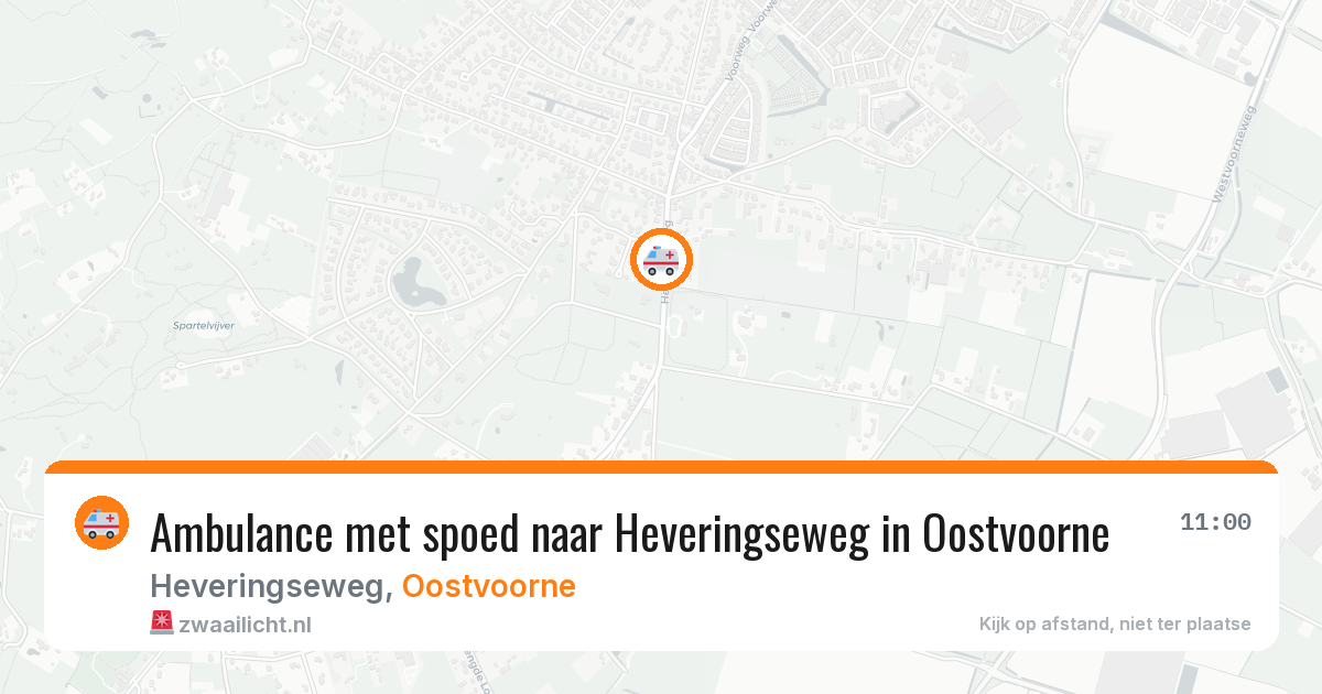 Ambulance met spoed naar Heveringseweg in Oostvoorne — 10 jun 2026