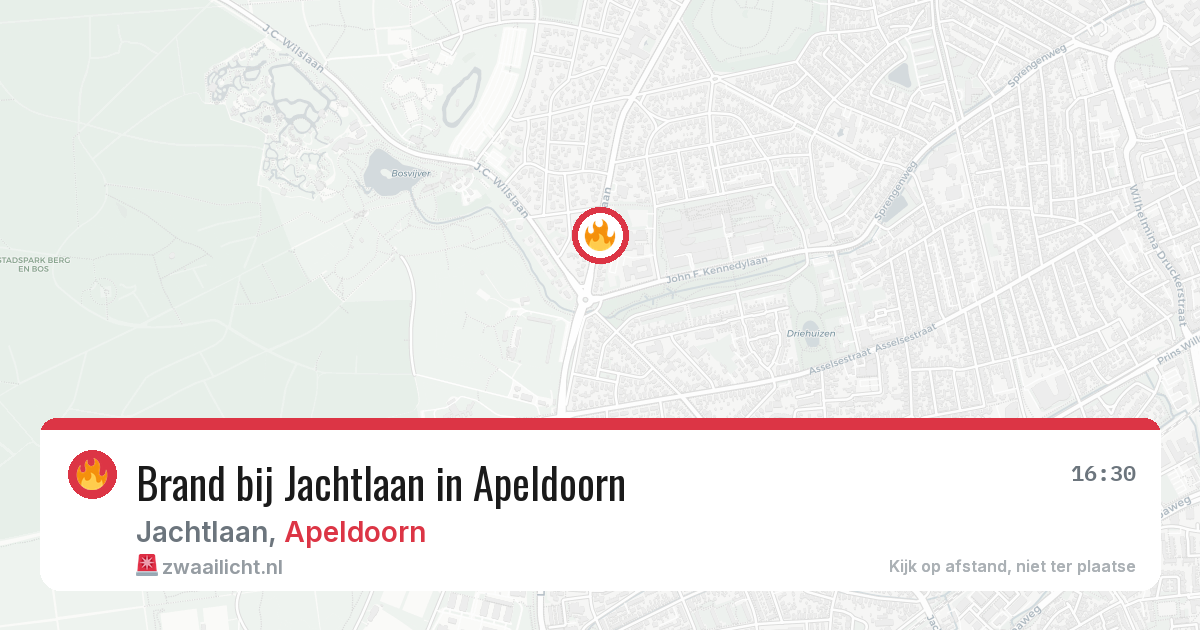Brand bij Jachtlaan in Apeldoorn — 3 aug 2026