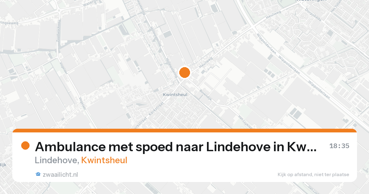 Ambulance met spoed naar Lindehove in Kwintsheul — 20 aug 2026