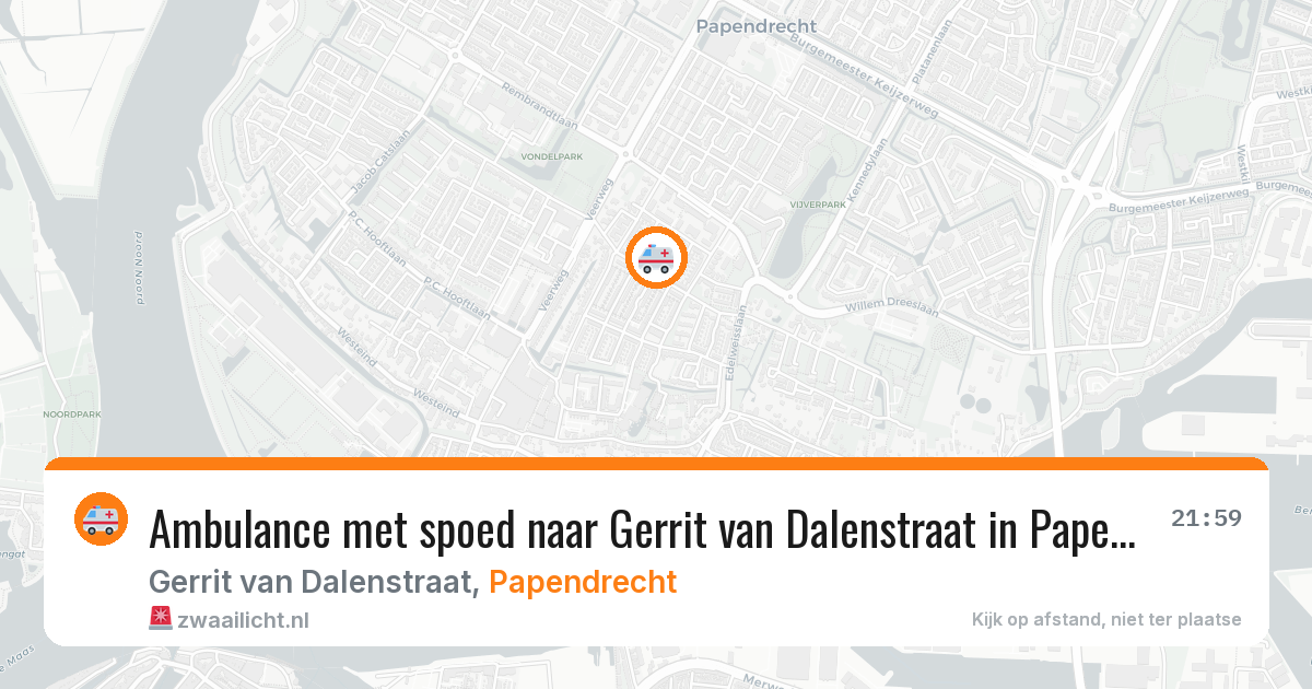 Ambulance met spoed naar Gerrit van Dalenstraat in Papendrecht — 4 jun 2026