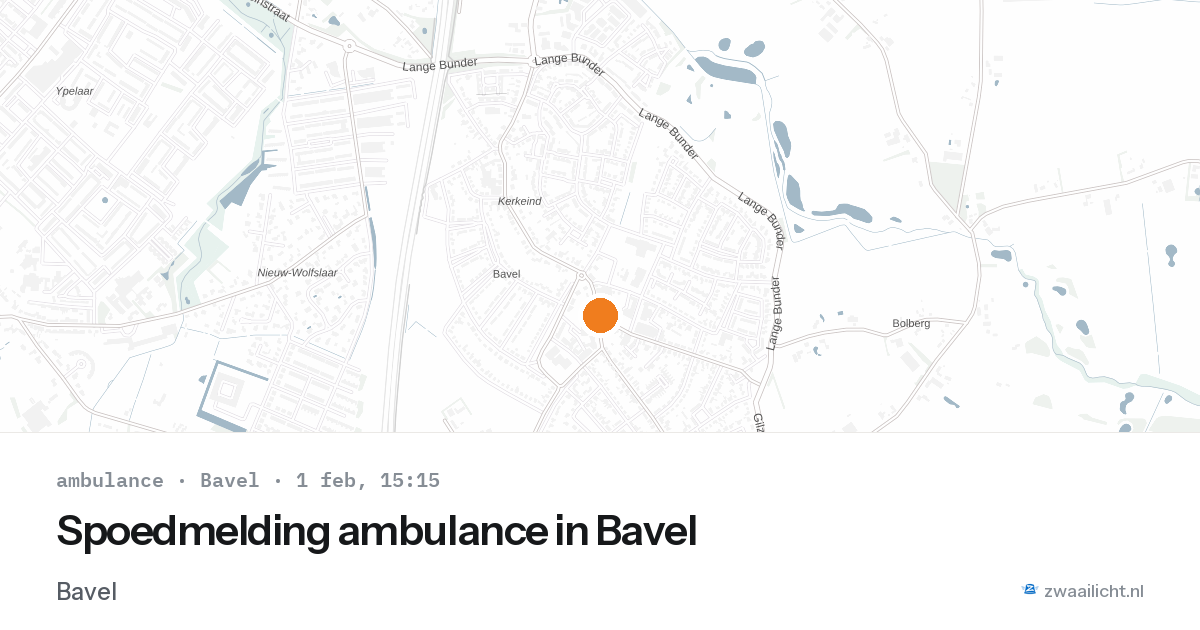 Spoedmelding ambulance in Bavel — 1 feb 2026