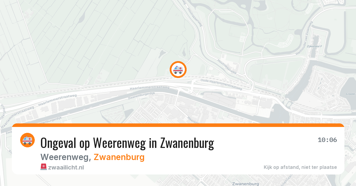 Ongeval op Weerenweg in Zwanenburg — 8 apr 2026