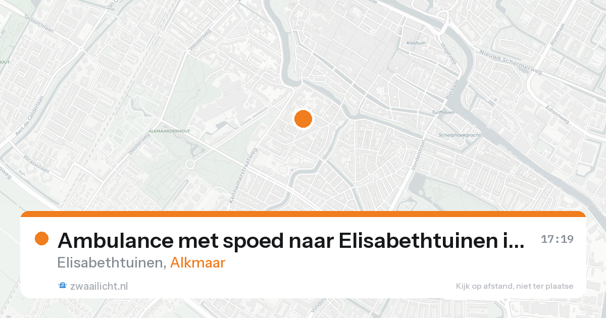 Ambulance met spoed naar Elisabethtuinen in Alkmaar — 22 aug 2026
