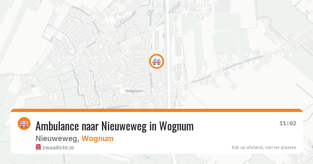 Ambulance naar Nieuweweg in Wognum — 29 mei 2026