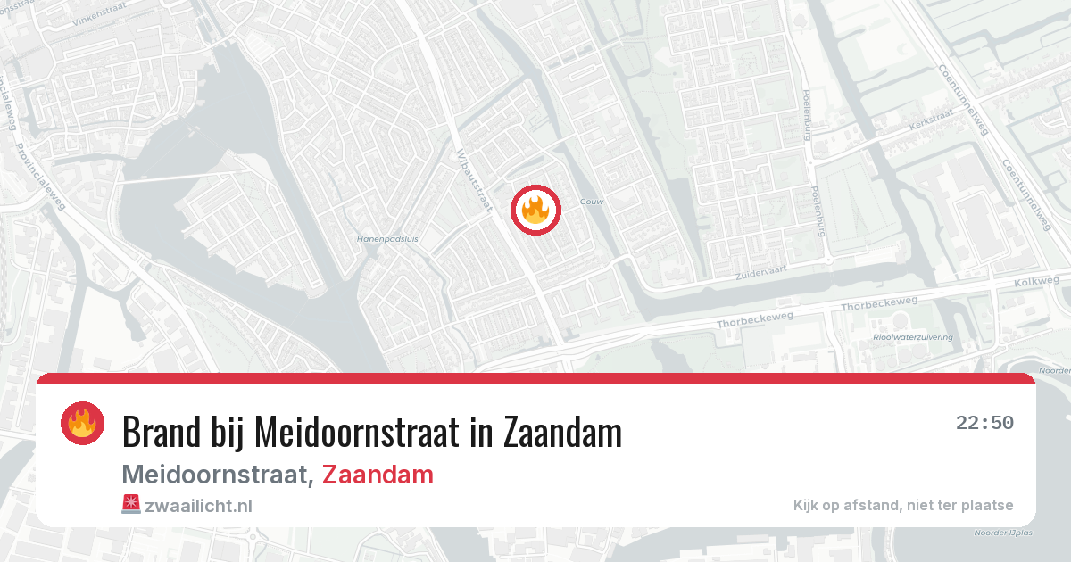 Brand bij Meidoornstraat in Zaandam — 24 mei 2026
