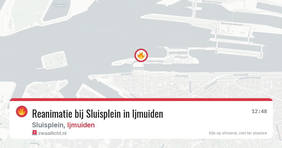 Reanimatie bij Sluisplein in Ijmuiden — 18 jul 2026