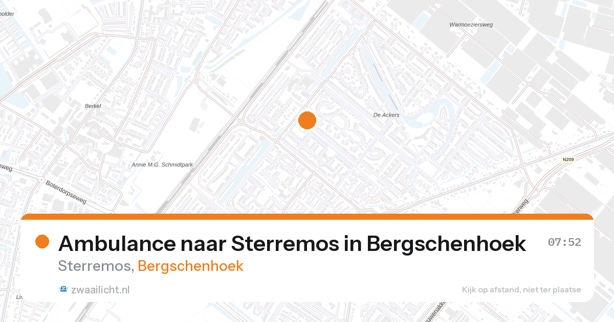 Ambulance naar Sterremos in Bergschenhoek — 7 feb 2026