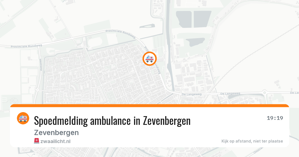 Spoedmelding ambulance in Zevenbergen — 10 aug 2026