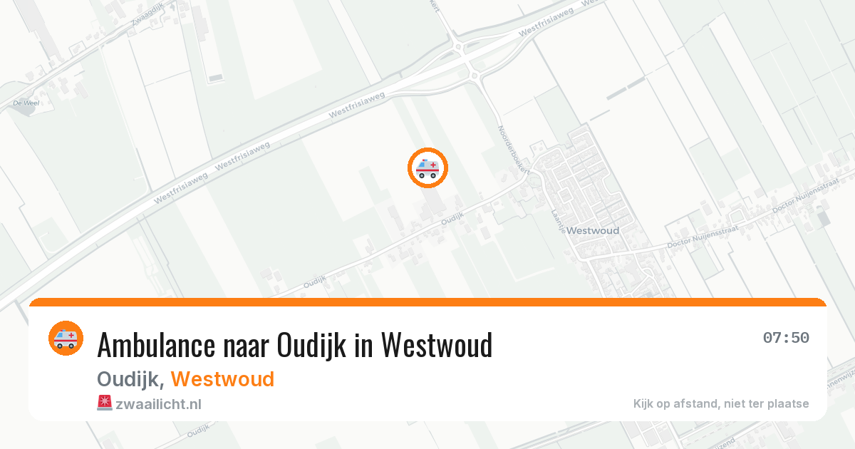 Ambulance naar Oudijk in Westwoud — 9 jul 2026