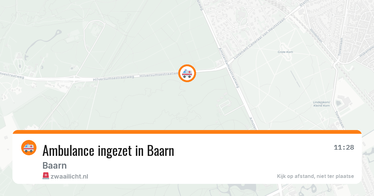 Ambulance ingezet in Baarn — 2 apr 2026