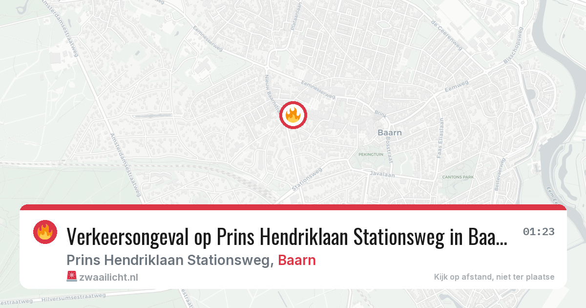Verkeersongeval op Prins Hendriklaan Stationsweg in Baarn — 31 jan 2026