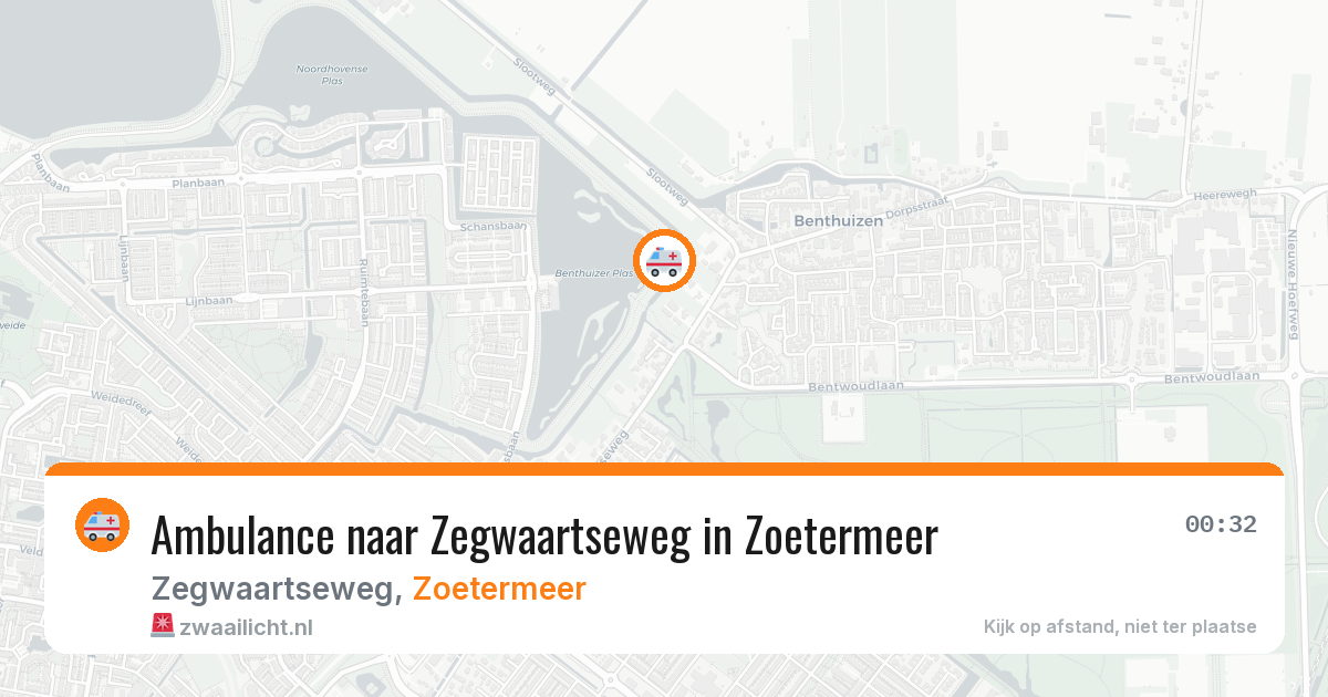 Ambulance naar Zegwaartseweg in Zoetermeer — 3 aug 2026