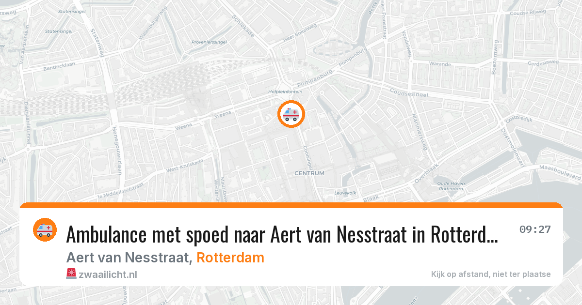 Ambulance met spoed naar Aert van Nesstraat in Rotterdam — 29 jun 2026