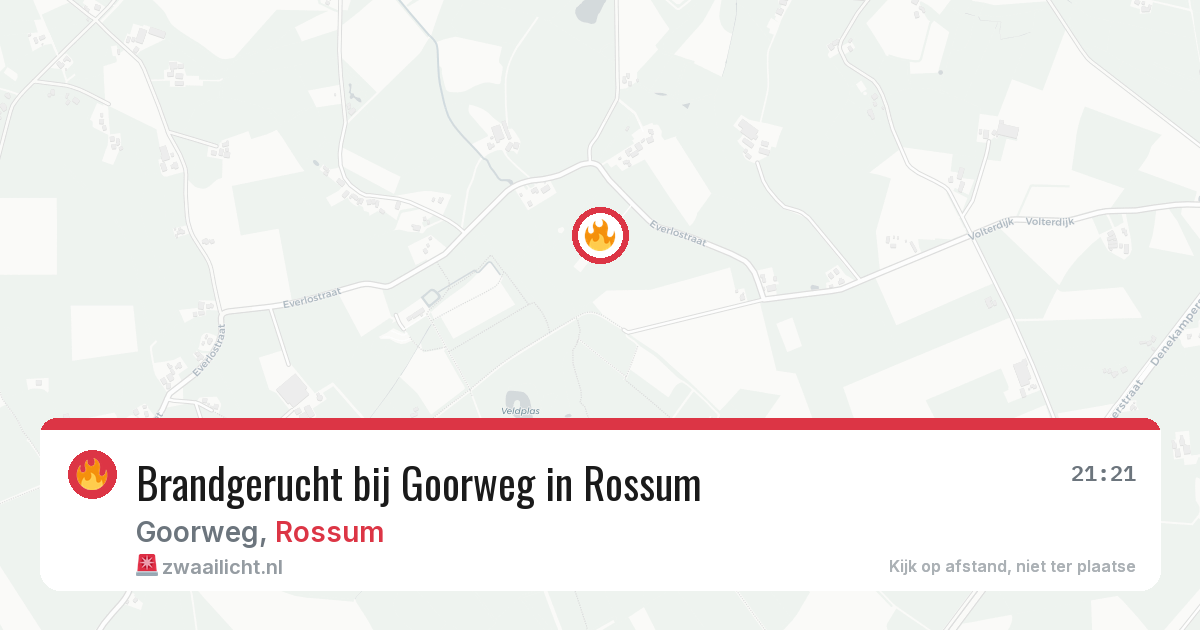 Brandgerucht bij Goorweg in Rossum — 5 mei 2026