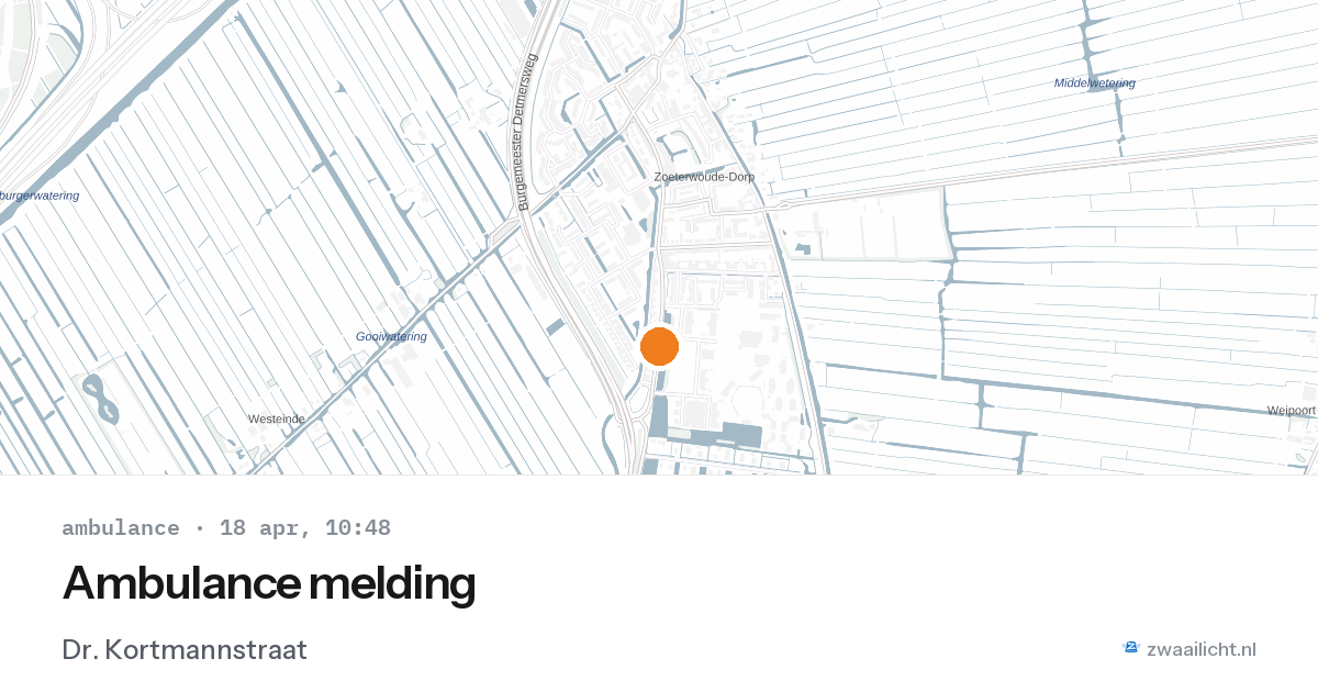 Ambulance melding — 18 apr 2026