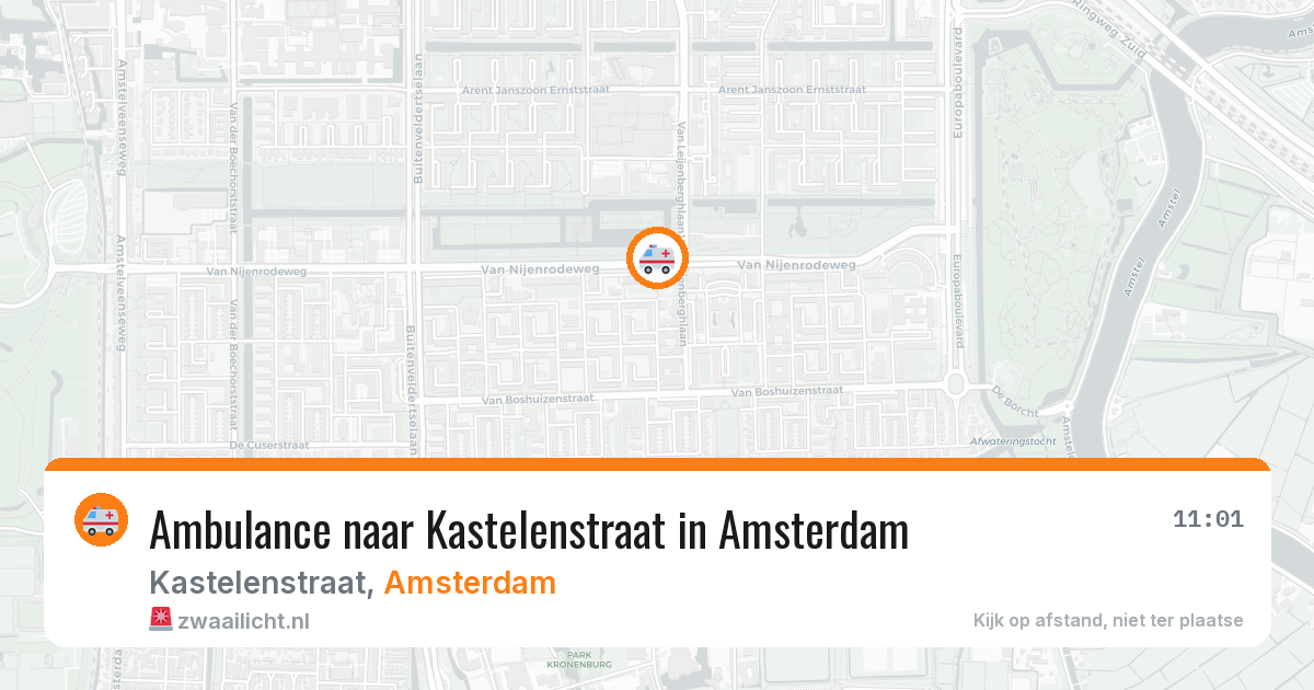 Ambulance naar Kastelenstraat in Amsterdam — 12 aug 2026
