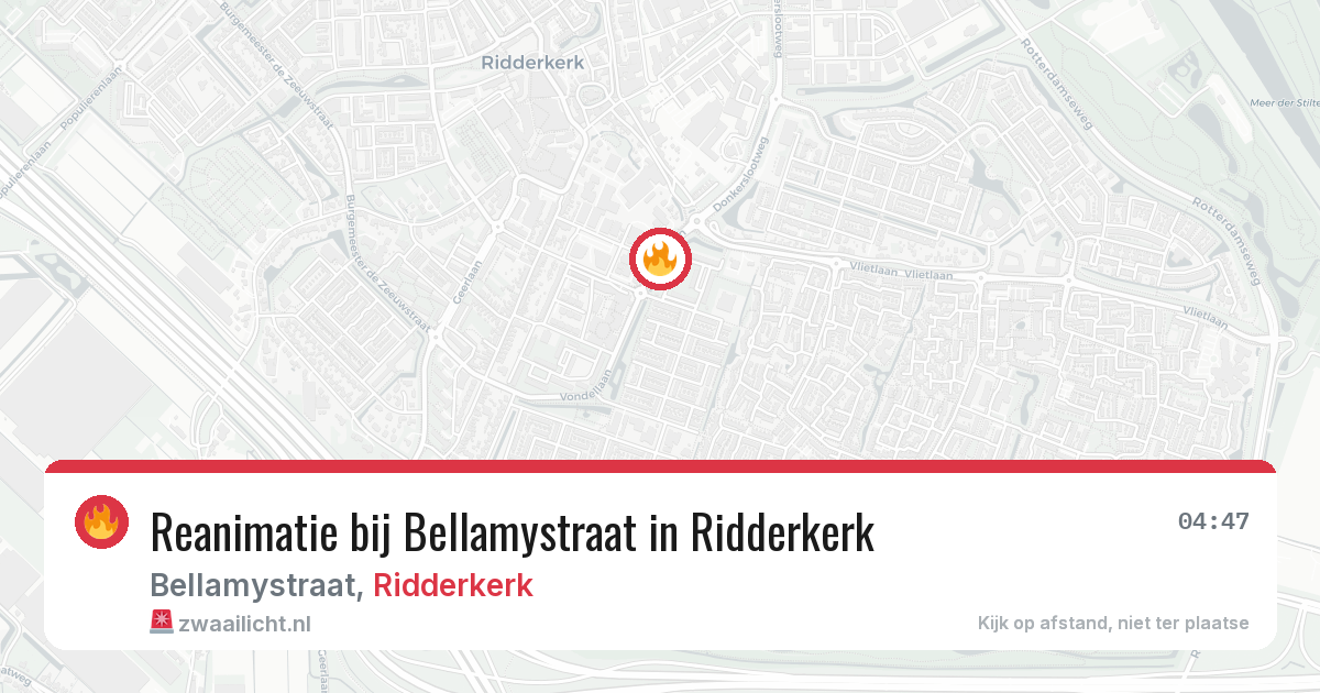Reanimatie bij Bellamystraat in Ridderkerk — 5 jul 2026