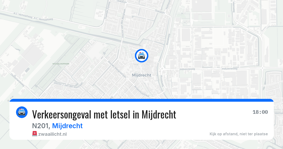 Verkeersongeval met letsel in Mijdrecht — 13 mrt 2026