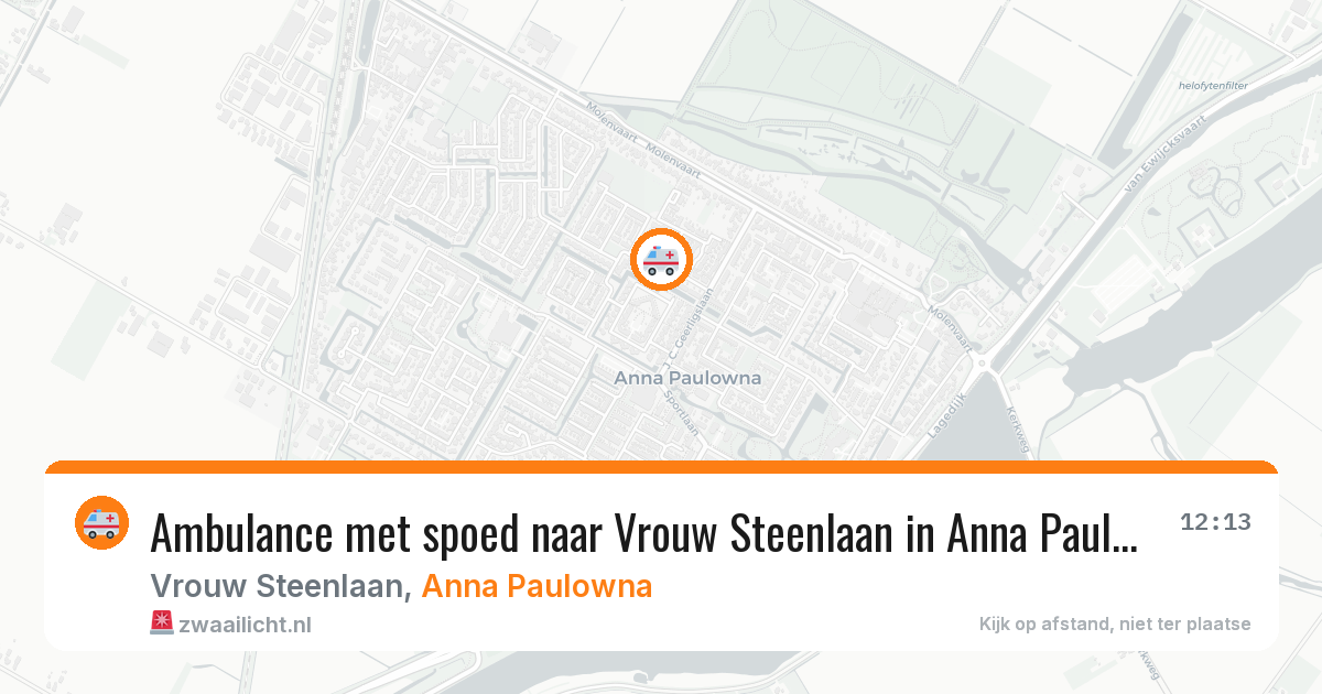 Ambulance met spoed naar Vrouw Steenlaan in Anna Paulowna — 26 jan 2026