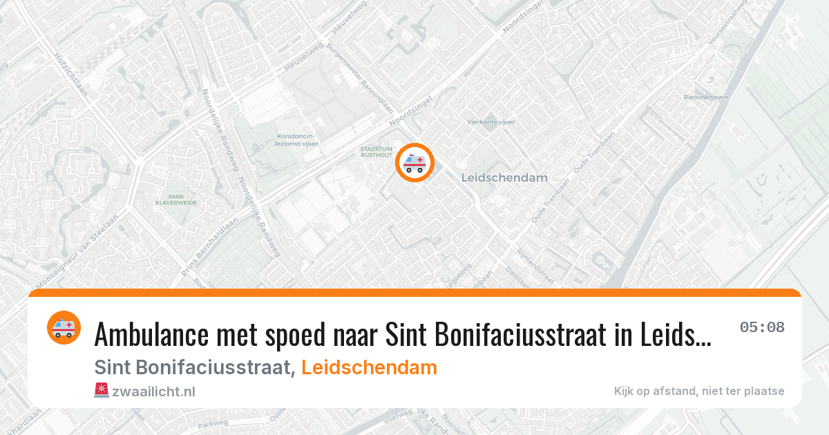 Ambulance met spoed naar Sint Bonifaciusstraat in Leidschendam — 18 jan 2026