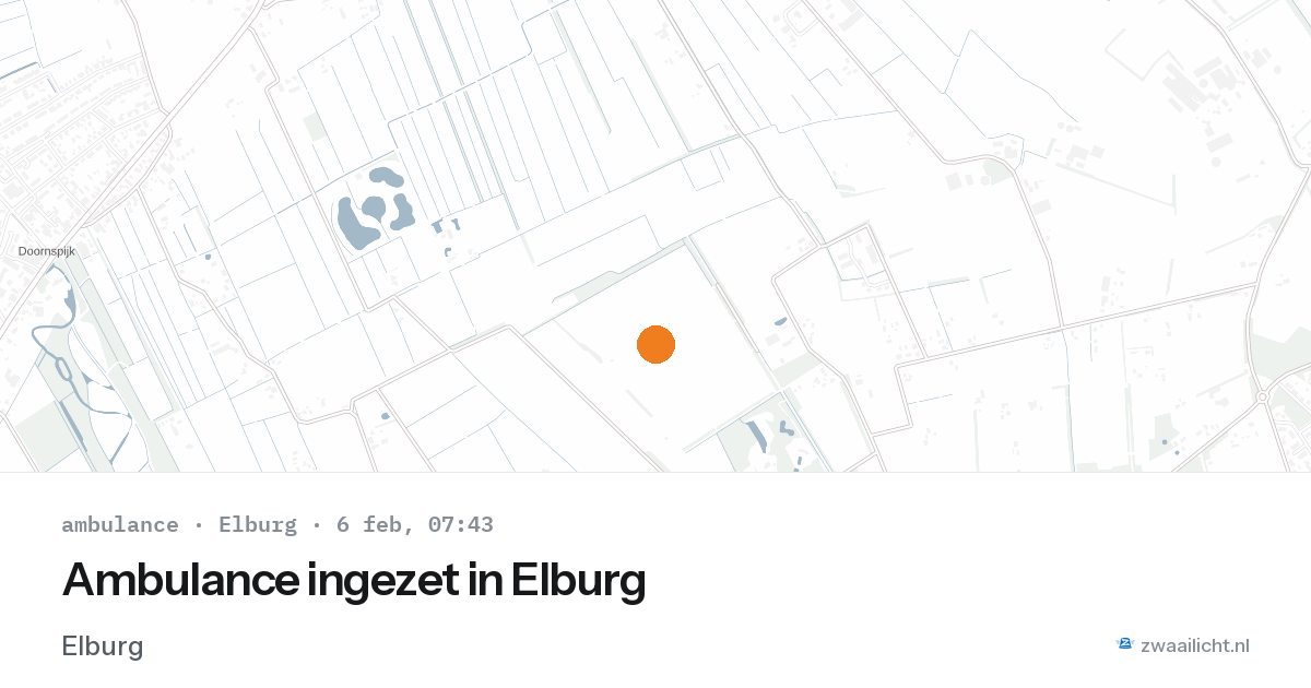 Ambulance ingezet in Elburg — 6 feb 2026