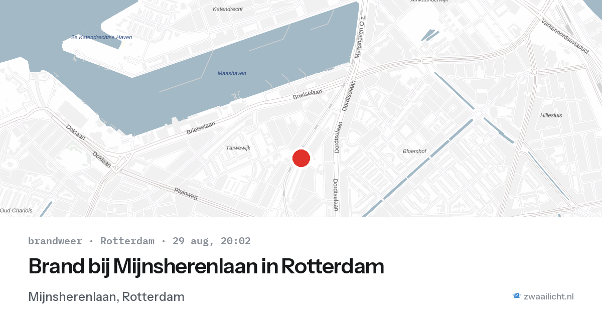 Brand bij Mijnsherenlaan in Rotterdam — 29 aug 2026