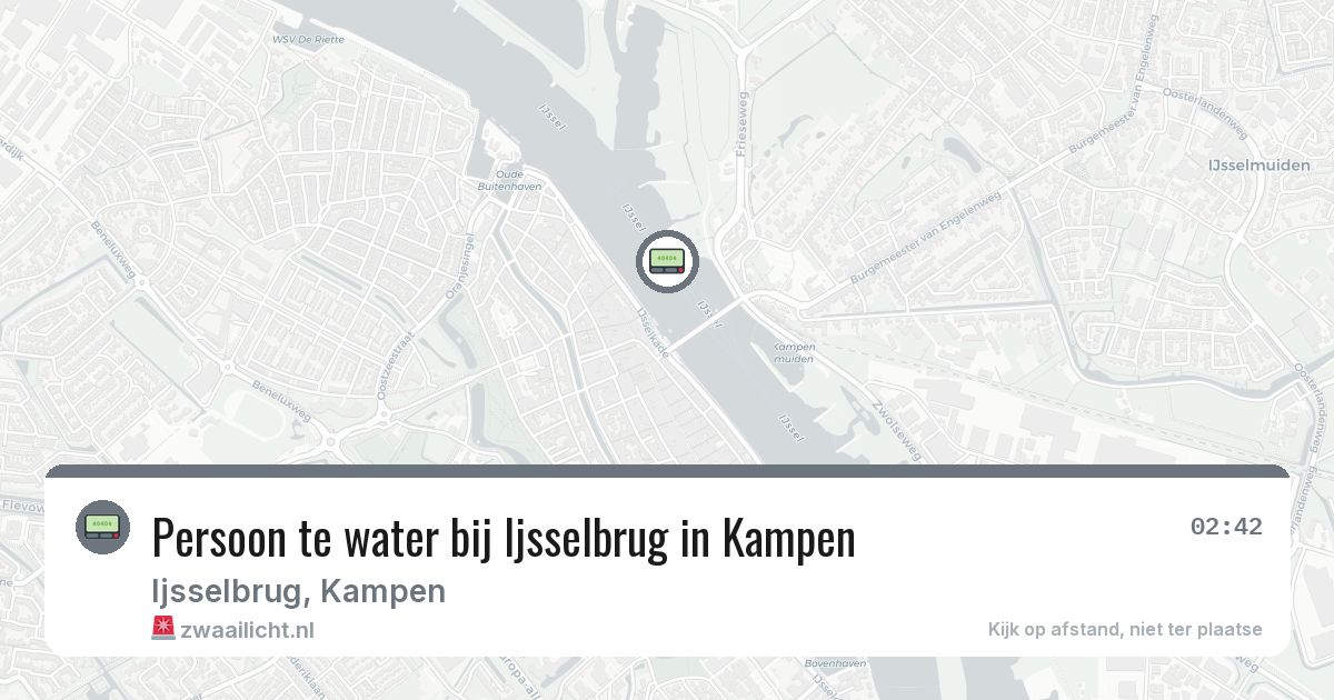 Persoon te water bij Ijsselbrug in Kampen — 31 jul 2026