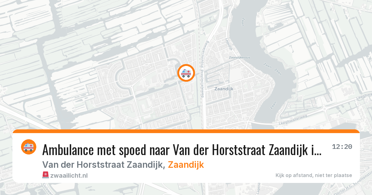 Ambulance met spoed naar Van der Horststraat Zaandijk in Zaandijk — 11 feb 2026