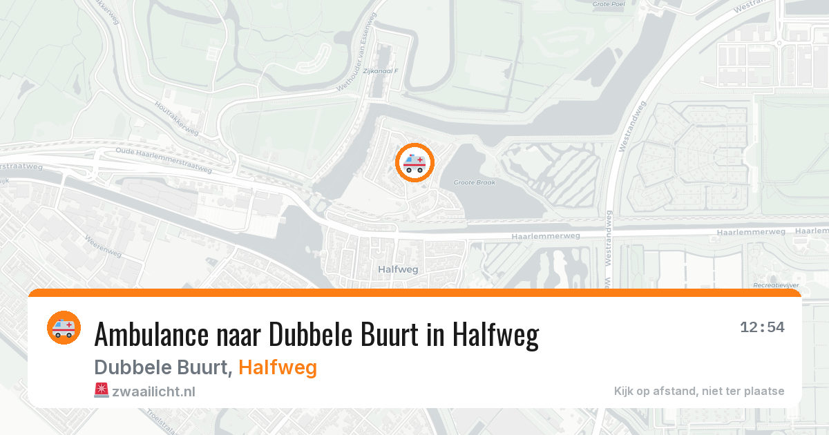 Ambulance naar Dubbele Buurt in Halfweg — 21 jun 2026