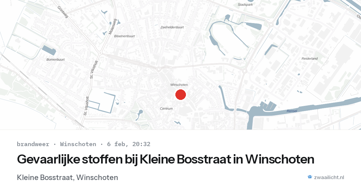 Gevaarlijke stoffen bij Kleine Bosstraat in Winschoten — 6 feb 2026