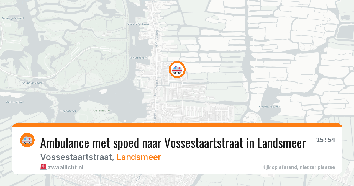 Ambulance met spoed naar Vossestaartstraat in Landsmeer — 17 apr 2026