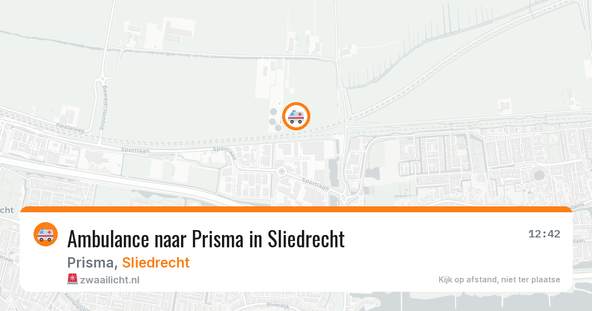 Ambulance naar Prisma in Sliedrecht — 11 jul 2026