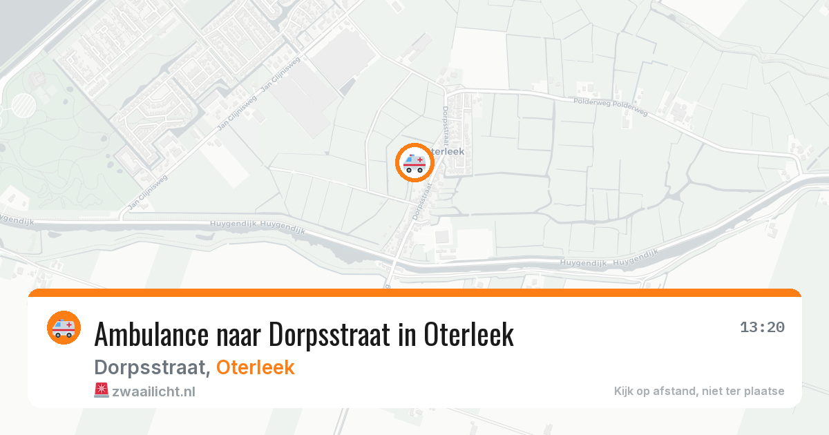 Ambulance naar Dorpsstraat in Oterleek — 25 mrt 2026