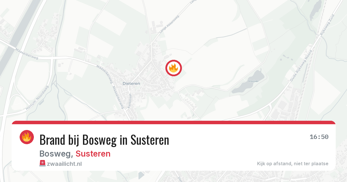 Brand bij Bosweg in Susteren — 8 jul 2026