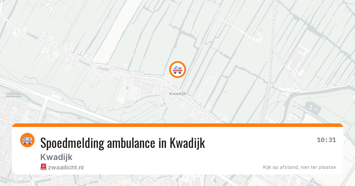 Spoedmelding ambulance in Kwadijk — 1 aug 2026