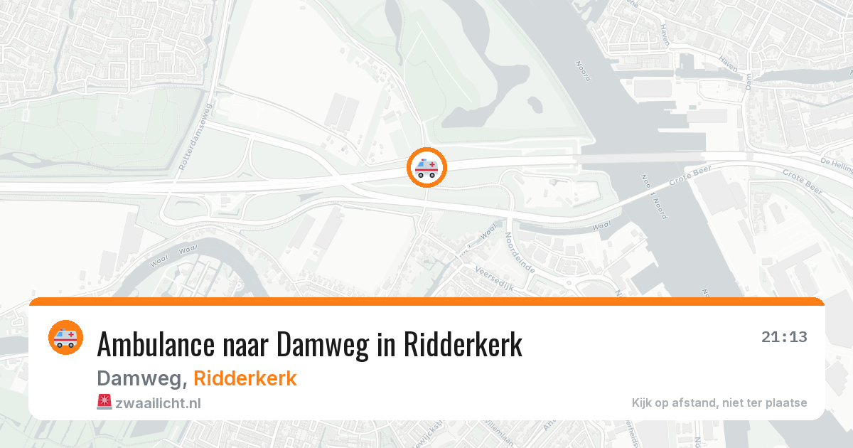 Ambulance naar Damweg in Ridderkerk — 26 jun 2026