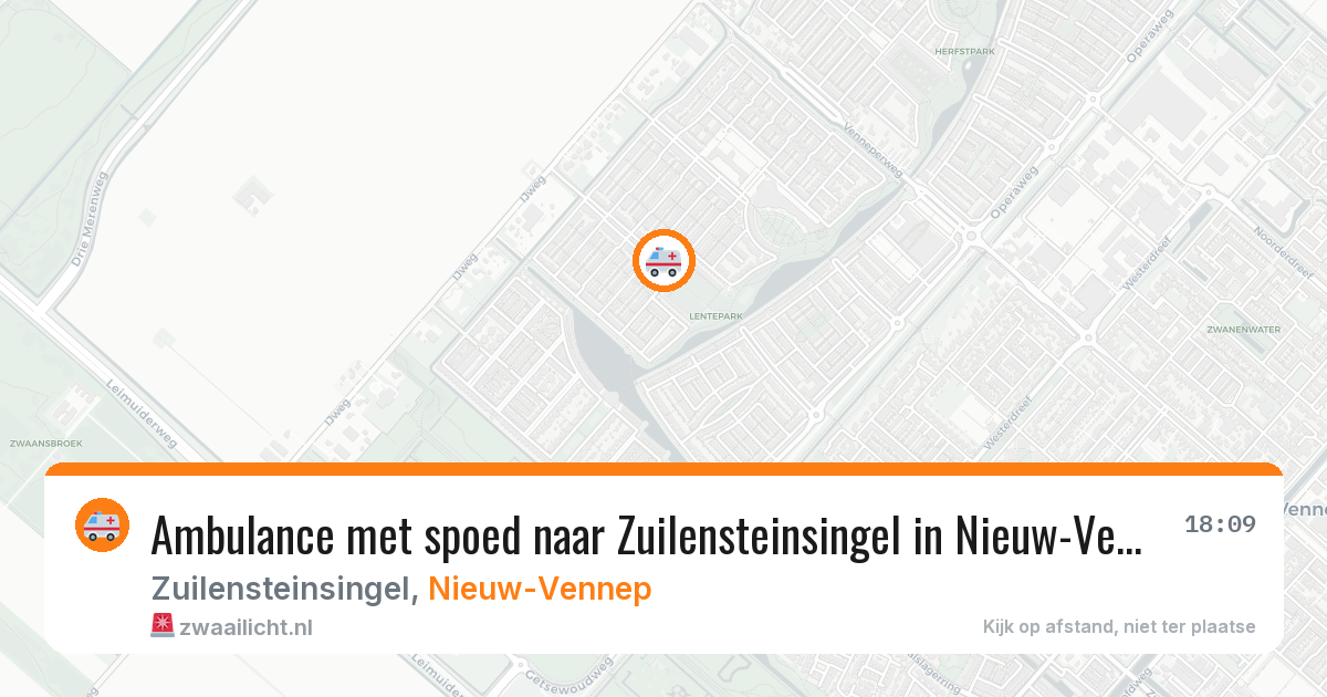 Ambulance met spoed naar Zuilensteinsingel in Nieuw-Vennep — 6 mei 2026