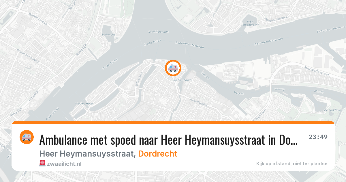 Ambulance met spoed naar Heer Heymansuysstraat in Dordrecht — 17 jul 2026