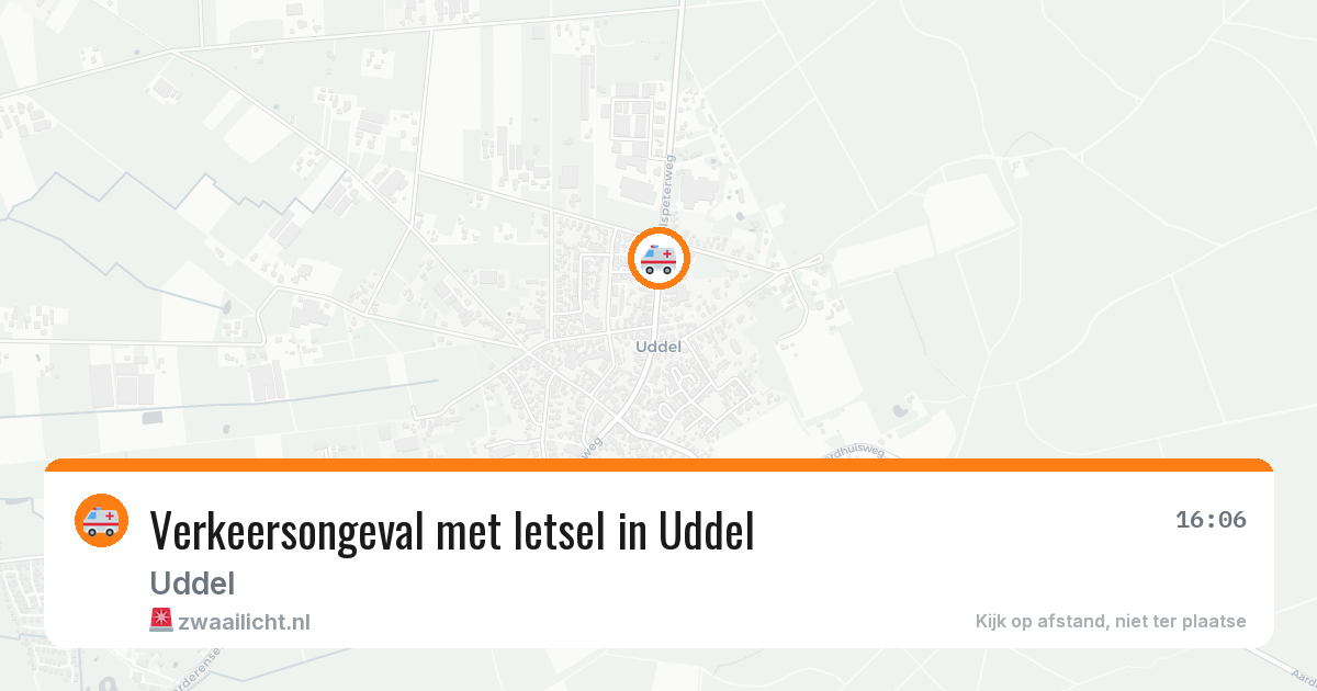 Verkeersongeval met letsel in Uddel — 11 jul 2026