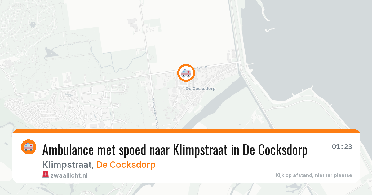 Ambulance met spoed naar Klimpstraat in De Cocksdorp — 24 jun 2026