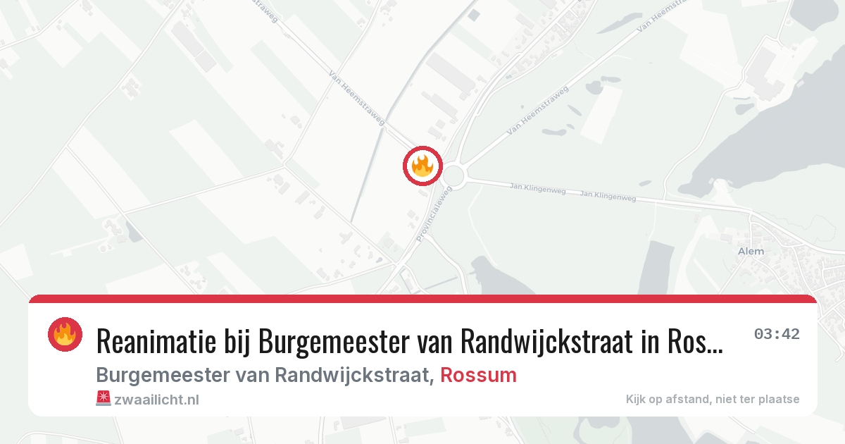 Reanimatie bij Burgemeester van Randwijckstraat in Rossum — 6 jul 2026