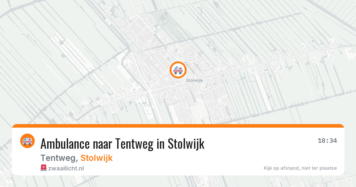 Ambulance naar Tentweg in Stolwijk — 13 jun 2026