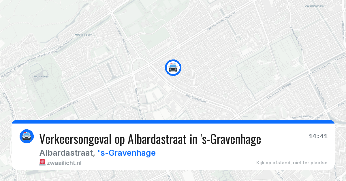 Verkeersongeval op Albardastraat in 's-Gravenhage — 28 jan 2026