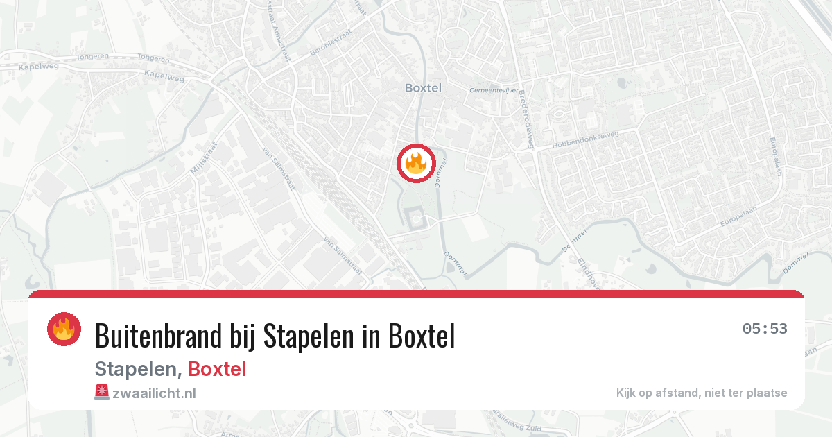 Buitenbrand bij Stapelen in Boxtel — 5 aug 2026