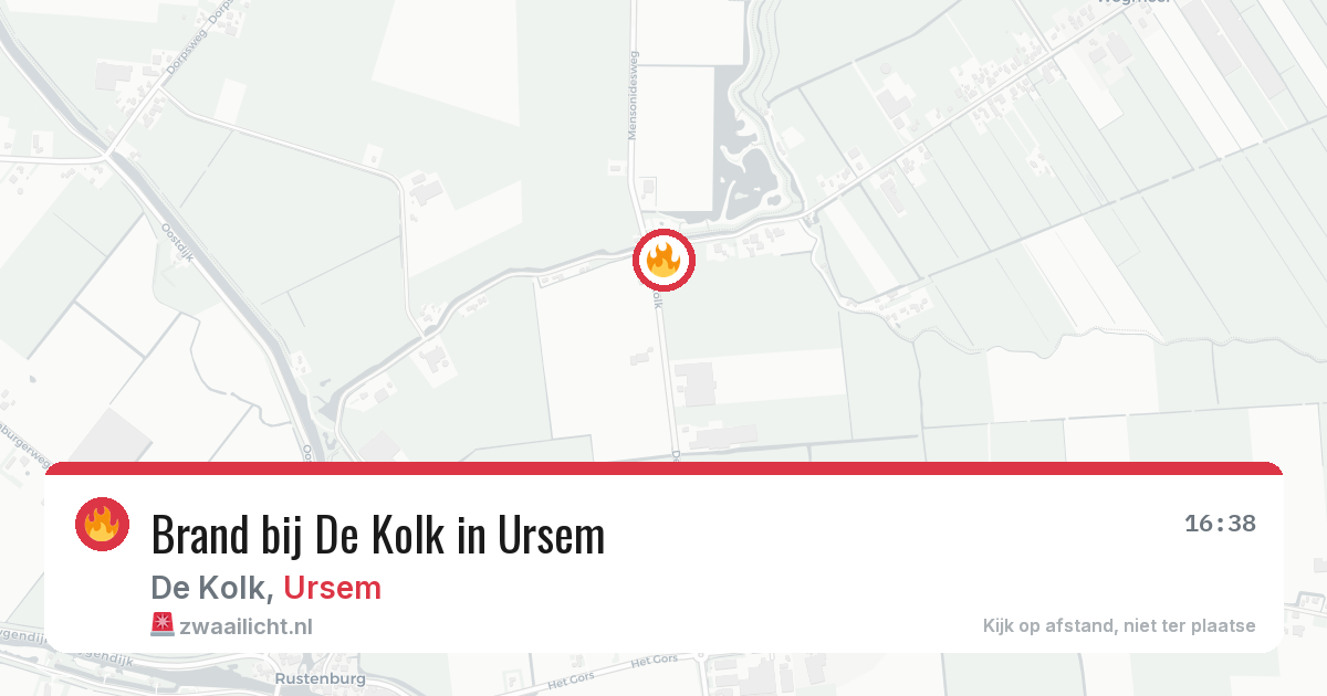 Brand bij De Kolk in Ursem — 24 jul 2026