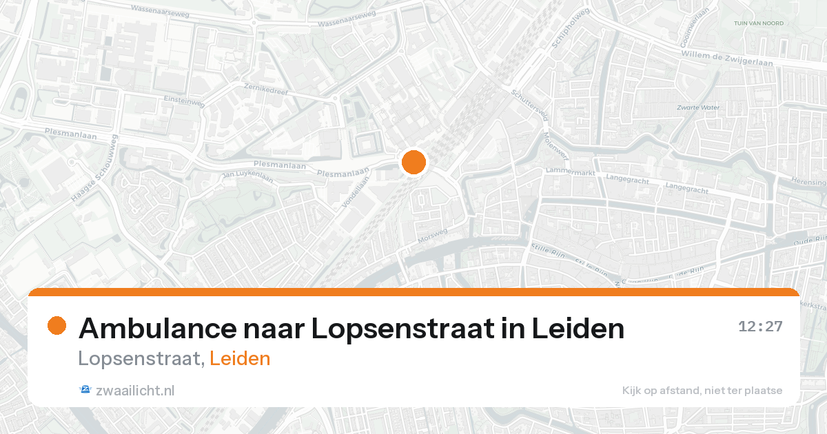 Ambulance naar Lopsenstraat in Leiden — 20 aug 2026