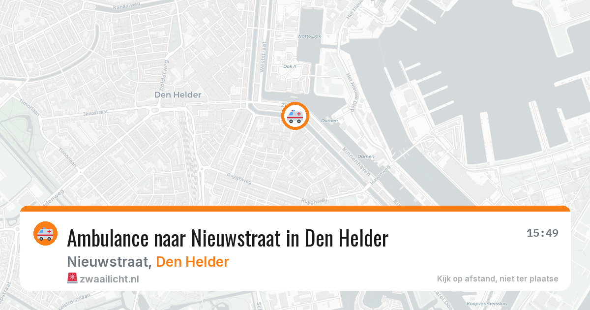 Ambulance naar Nieuwstraat in Den Helder — 18 mrt 2026